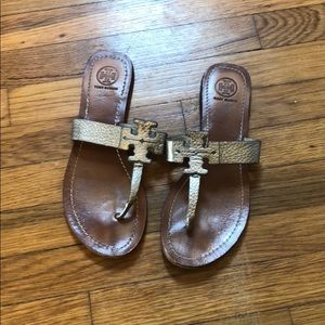 Bronze Tory Burch sandals
